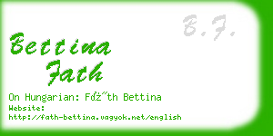 bettina fath business card